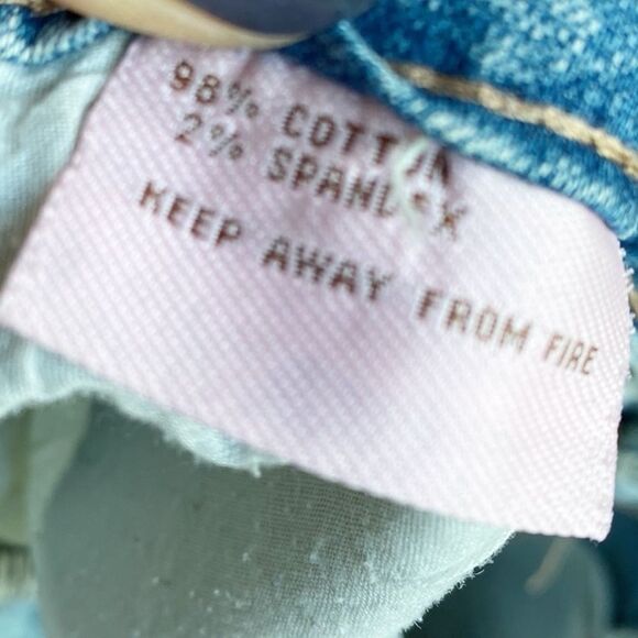 Vintage 90s Y2K Lov3e by TM Denim Low Rise Jean Mini Skirt w Piping Details - Picture 7 of 7